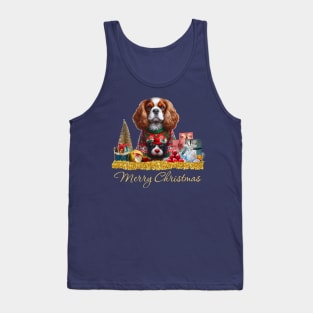 Merry Christmas King Charles Spaniel Tank Top